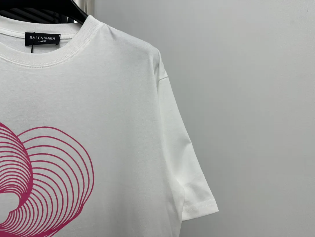 【BALENCIAGA】 24ss T 260g ， Versatile。 ， ， 。 ， Same Style ， 。 ：Black White Size：S-XL